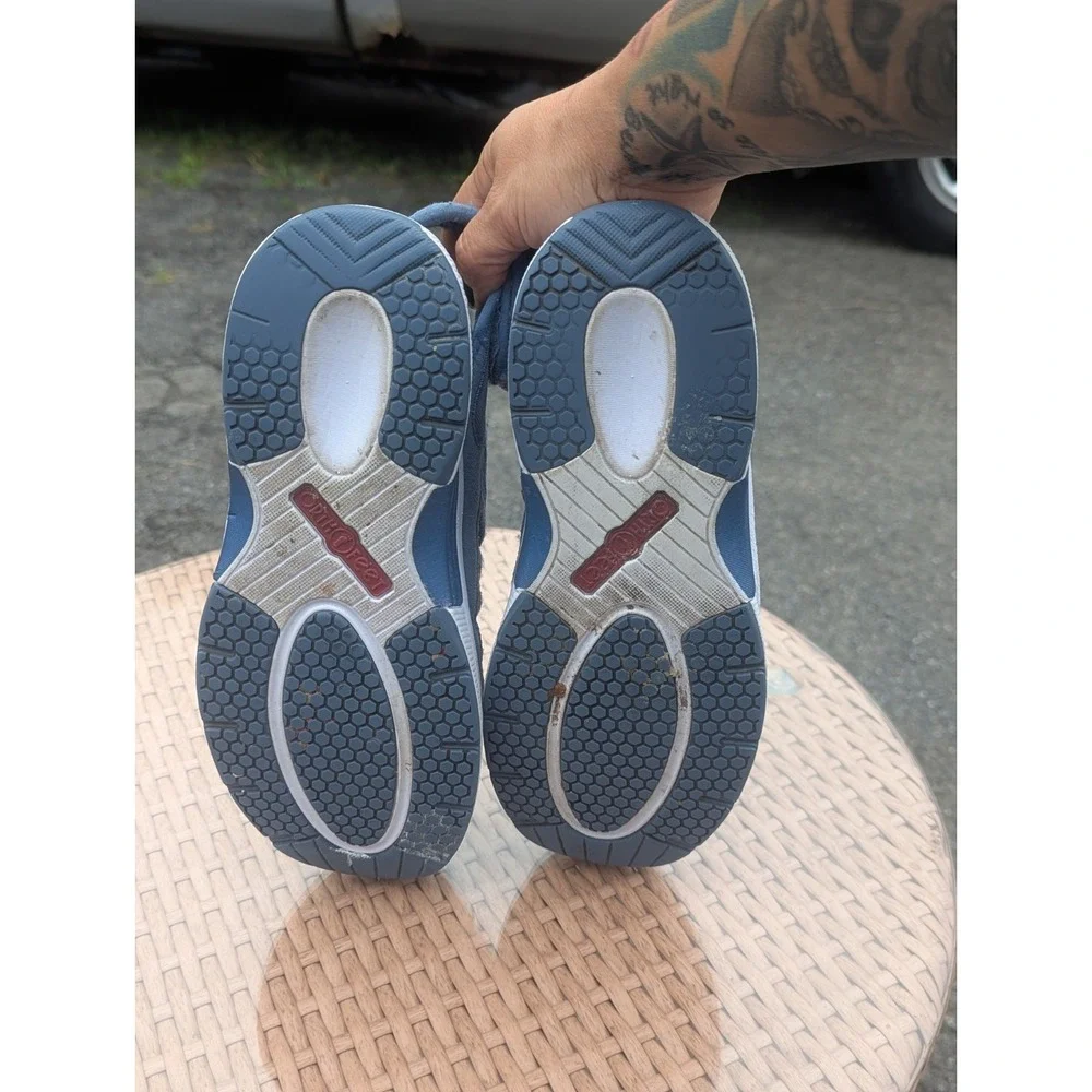 Outdoor Hiking Water Shoes Closed Toe Sport Sandals Orthofeet Blue Women 9 XW